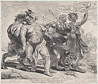 Drunkeness of Bacchus, Peter Paul Rubens  Flemish, Engraving and etching; first state of four (Hollstein)