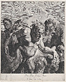 Drunken Silenus, Jonas Suyderhoef  Dutch, Engraving and etching; second state of five (Hollstein)