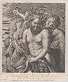 Bacchus accompanied by a Bacchante and a faun, Carlo Faucci  Italian, Etching and engraving