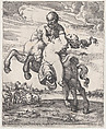 Nessos abducting Deianira, Willem Panneels  Flemish, Etching