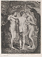 The Three Graces, Pieter de Jode II  Flemish, Etching and engraving; second state of two (Hollstein)