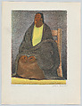 Luz Jiménez seated in a chair, from the Picture Book (plate 9), Jean Charlot  French, Colour lithograph on zinc