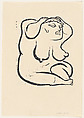 Nude II: with raised arms, Jean Charlot  French, Woodcut
