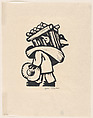 A chicken vendor (pollero), Jean Charlot French, Woodcut
