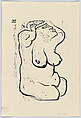 Nude I: a woman with her hands on her head, Jean Charlot French, Woodcut
