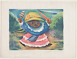 Malinche: a child holding toys and dancing, Jean Charlot  French, Colour lithograph on zinc