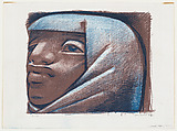 Head of a woman wearing a rebozo, Jean Charlot  French, Color lithograph on aluminum