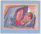 Virgin and Child, Jean Charlot  French, Color lithograph on zinc