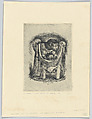 A mother securing a child in a chair, Jean Charlot French, Etching and drypoint