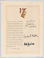 Picture Book, final page (colophon), combined intitial of Merle Armitage and trademark of the Will A. Kistler Company and text relating to contents of book, Jean Charlot French, Colour lithograph on zinc