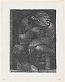 Seated nude, Jean Charlot French, Lithograph on stone