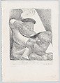 Bed-time, with two figures, Jean Charlot  French, Lithograph on stone, trial proof