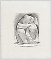 Coiffure (or Delousing) with two figures, Jean Charlot French, Lithograph on stone