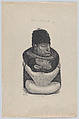 Two figures embracing, Jean Charlot French, Lithograph on stone