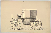 Coupé, E. Howell American, lithograph with white gouache details