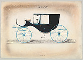 Clarence #521, Brewster & Co. American, Hand-colored lithograph w/ metallic ink