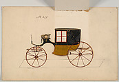 Landaulet #429, Brewster &amp; Co. (American, New York), Watercolor, gouache, ink, gum arabic, metallic ink
