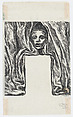 A figure wearing a veil, from "El Sombrerón", Alfredo Zalce  Mexican, Linocut