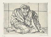A beggar, Alfredo Zalce  Mexican, Engraving