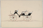 Excursion Wagon (no number), Brewster & Co.  American, Pen and black ink, watercolor and gouache with gum arabic