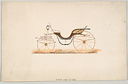 Design for Pony Phaeton, no. 224, Anonymous, French, 19th century  French, Hand-colored lithograph with gum arabic