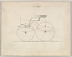 Design for Road Wagon / Driving Phaeton, no. 280, Brewster & Co.  American, Pen and black ink