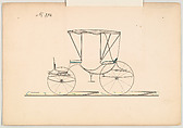 Design for Cabriolet, no. 394, Brewster & Co. (American, New York), Pen and black ink, watercolor and gouache