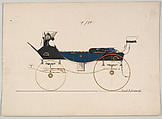 Caleche with Drag Front  #780, Brewster & Co.  American, Pen and black ink, watercolor and gouache with gum arabic