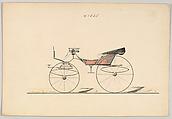Phaeton # 635, Brewster & Co.  American, Pen and black ink, watercolor and gouache