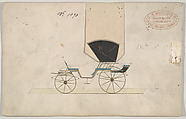 Phaeton  #1090, Brewster & Co. (American, New York), Pen and black ink, watercolor and gouache with gum arabic