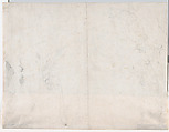 Italian Landscape (recto); Rocks and foliage (verso), Camille Corot (French, Paris 1796–1875 Paris), Pen and brown ink over graphite