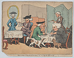 Known Characters in a Chop House, Anonymous, British, 19th century  British, Hand-colored lithograph