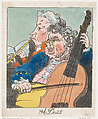 A Duet, Anonymous, British, late 18th–early 19th century  British, Hand-colored etching