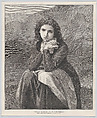 Mignon Pensive, from "Illustrated London News", William Bouguereau French, Wood engraving