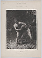 Lutteurs (The Wrestlers), from "Le Monde Illustré", Auguste Joliet French, Wood engraving