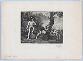 Mercury, Argus and Io, Charles-Albert Waltner French, Etching; proof