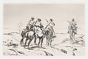 The Patrol, Henri-Louis Dupray  French, Etching on chine collé; proof