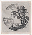 Landscape with the Flight into Egypt, Anonymous, French, 17th century  French, Etching