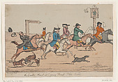 The Easter Hunt at Epping Forest, Plate Second, Henry William Bunbury British, Hand-colored etching