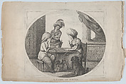 A Game at Chess, James Bretherton  British, Etching and drypoint
