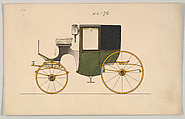 Brougham #4176, Brewster & Co.  American, Pen and black ink, watercolor and gouache with metallic ink