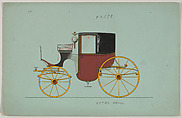 Brougham #4178, Brewster & Co.  American, Pen and black ink, watercolor and gouache