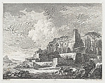 Landscape with Ruins, Joseph Wagner  Italian, Etching