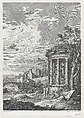 Landscape with Temple, Joseph Wagner  Italian, Etching