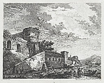 River Scene with Castle, Fabio Berardi  Italian, Etching