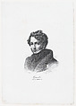 Portrait of Théodore Géricault, Alexandre-Marie Colin French, Lithograph