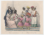 Bayees or Dancing Boys; from Twenty four Plates Illustrative of Hindoo and European Manners in Bengal, Alexandre-Marie Colin  French, Hand-colored lithograph