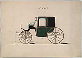 Brougham #3382, Brewster & Co. American, Pen and black ink, watercolor and gouache with gum arabic