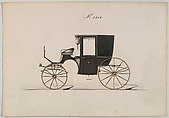 Design for Coupé, no. 3350, Brewster & Co.  American, Pen and black ink, watercolor and gouache with gum arabic