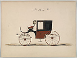 Brougham #3341a, Brewster & Co. American, Watercolor and ink